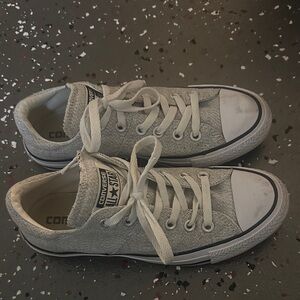 Converse Light Gray and White Sneakers